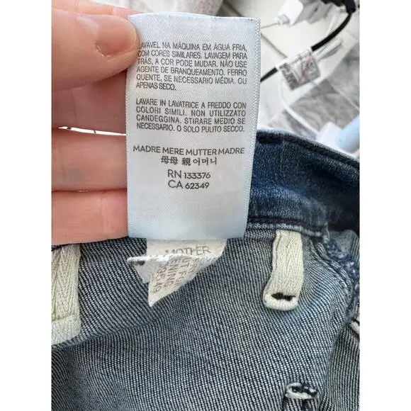 Mother The Hustler Patch Pocket Ankle Fray Jeans Sz 27 - Picture 6 of 12